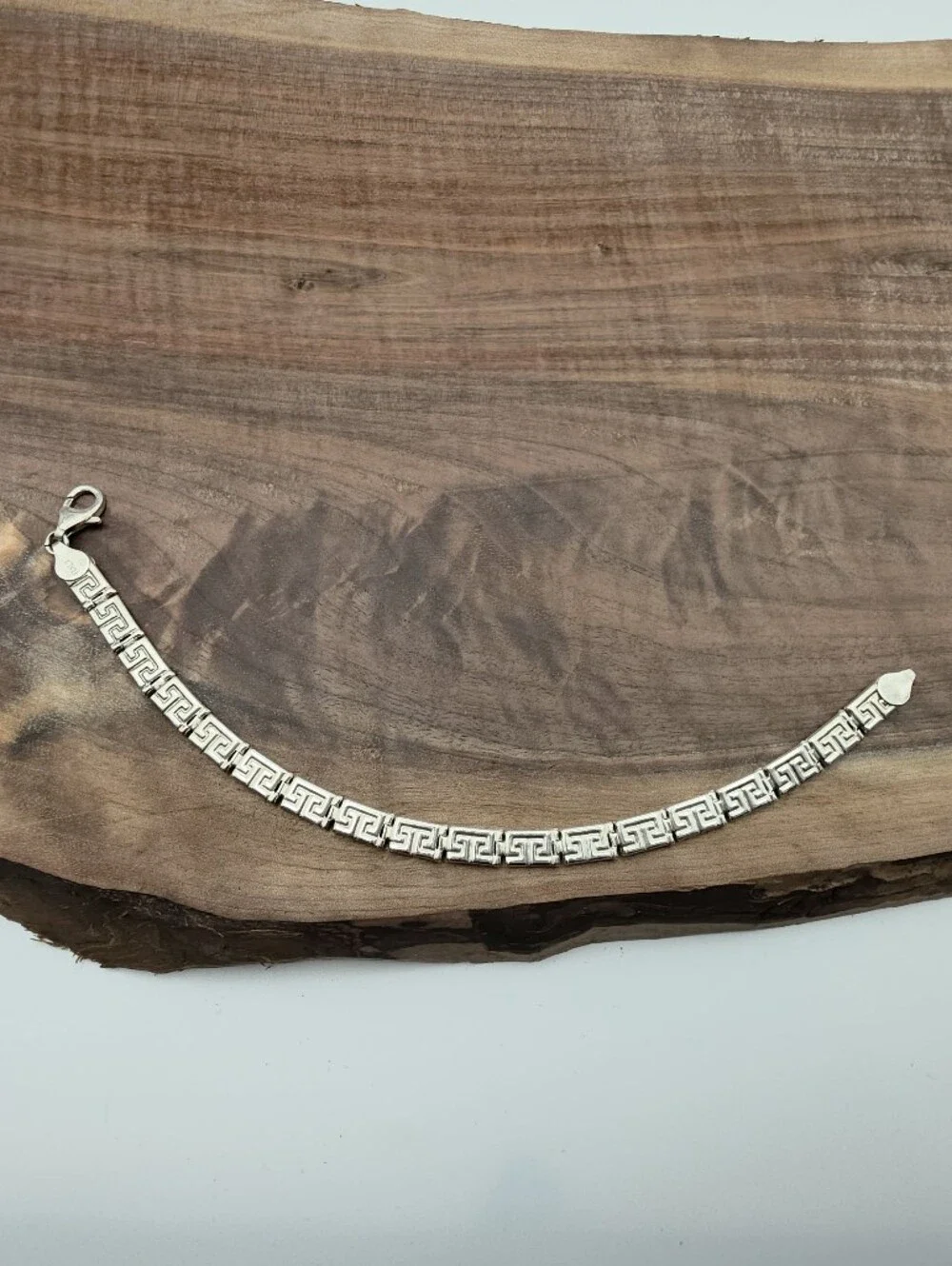 Vintage Paolo Romeo 925 Sterling Silver Greek Key Bracelet